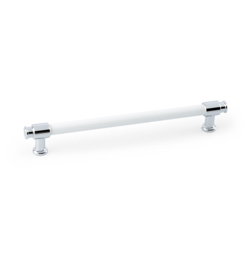 Maniglia per mobile bianco lucido/cromo lucido GALIUM-1 maniglia design
