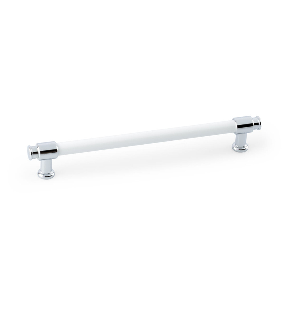 Maniglia per mobile bianco lucido/cromo lucido GALIUM-1 maniglia design