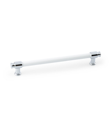 Maniglia per mobile bianco lucido/cromo lucido GALIUM-1 maniglia design