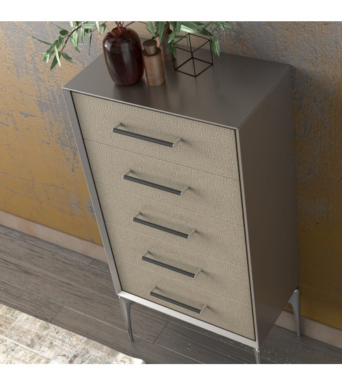 Maniglia per mobile anodizzata nera/oro opaco NATALE striata design
