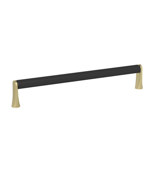 Maniglia per mobile anodizzata nera/oro opaco NATALE striata design