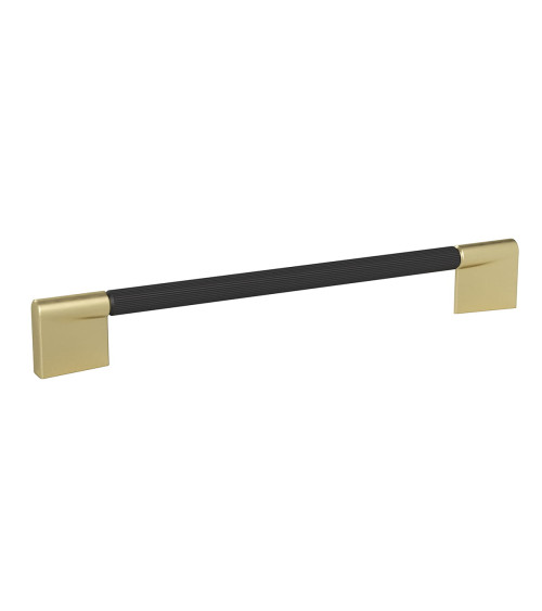 Maniglia per mobile anodizzata nera/oro opaco TIARA texturizzata design