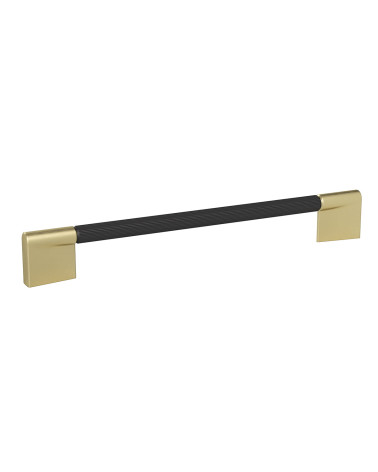 Maniglia per mobile anodizzata nera/oro opaco TIARA texturizzata design