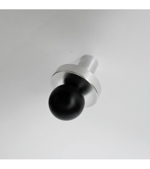 Pomolo per mobile nero/cromo lucido POLA design