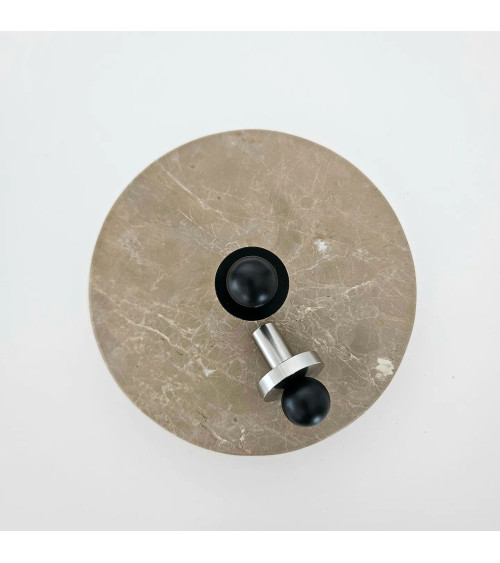 Pomolo per mobile nero/cromo lucido POLA design