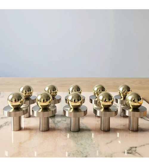 Pomolo per mobile oro lucido/cromo lucido POLA design