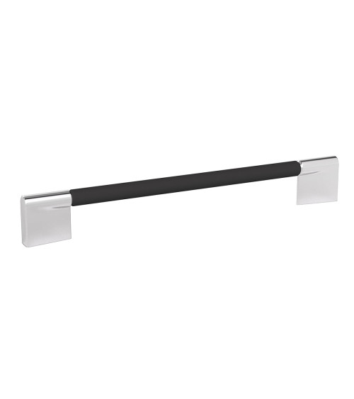 Maniglia per mobile nero opaco/cromo lucido TIARA maniglia design