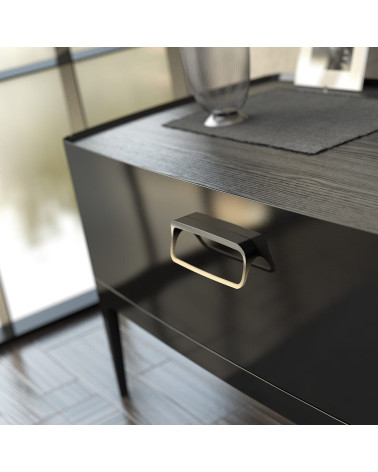 Maniglia per mobile ottone antico LAGO maniglia design montata su un mobile