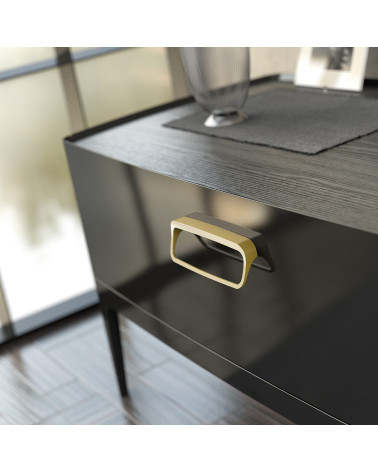 Maniglia per mobile oro opaco LAGO maniglia design montata su un mobile