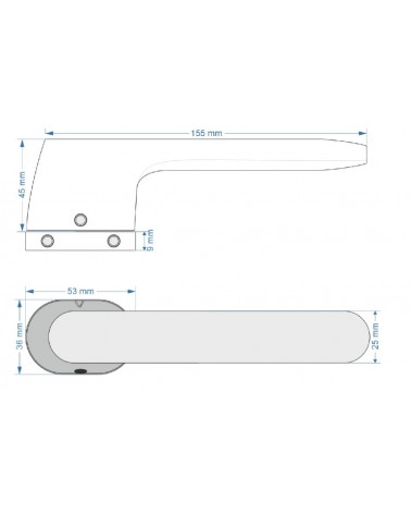 Maniglia per porta nera ovale VS MAGIC - maniglia design