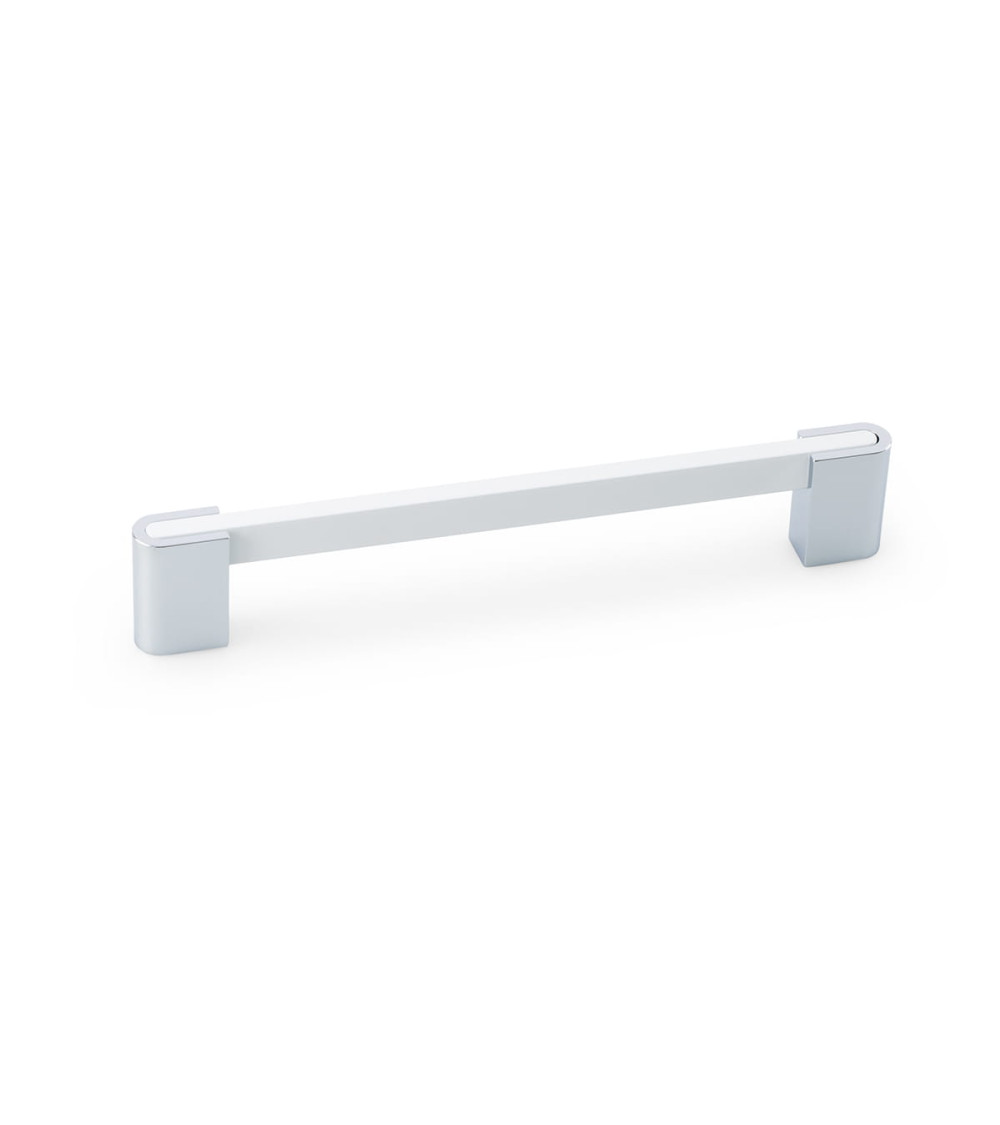 Maniglia per mobile bianco lucido/cromo lucido PABLO maniglia design