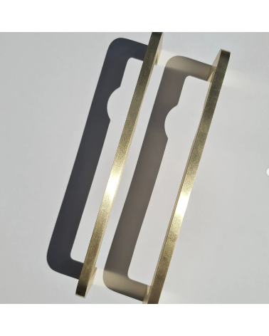 Maniglia per mobile in ottone ISA DOT maniglia design vista dall'alto