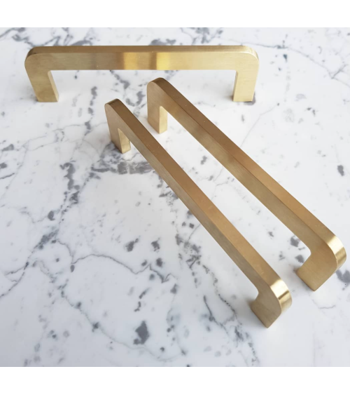 Maniglia per mobile in ottone spazzolato ISA design
