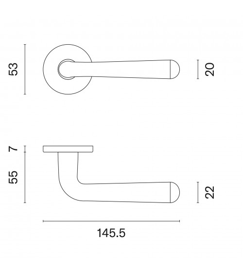 Maniglia per porta IRGA cromata satinata maniglia di design