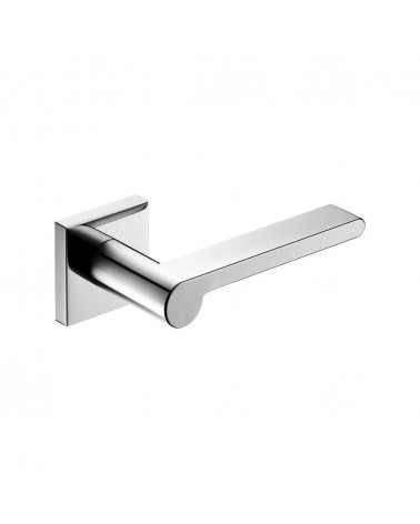 Maniglia per porta cromo lucido Pandora ferramenta design vista dall'alto inclinata