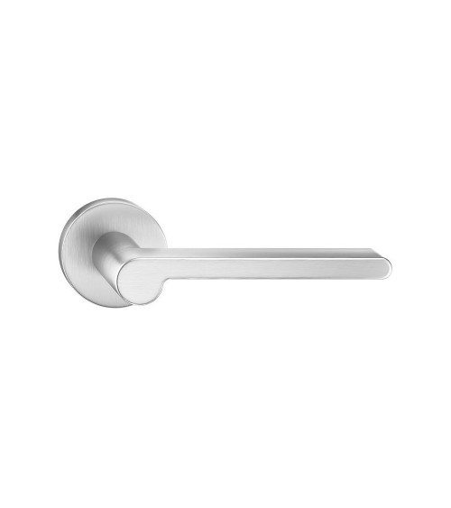 Maniglia per porta cromata satinata Pandora design
