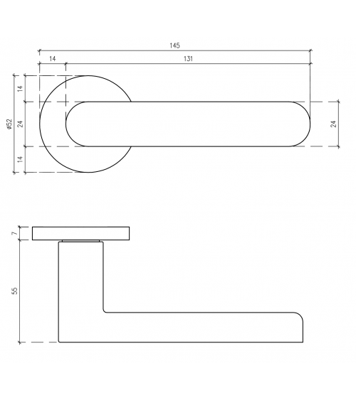 Maniglia per porta cromo lucido ALORA maniglia design