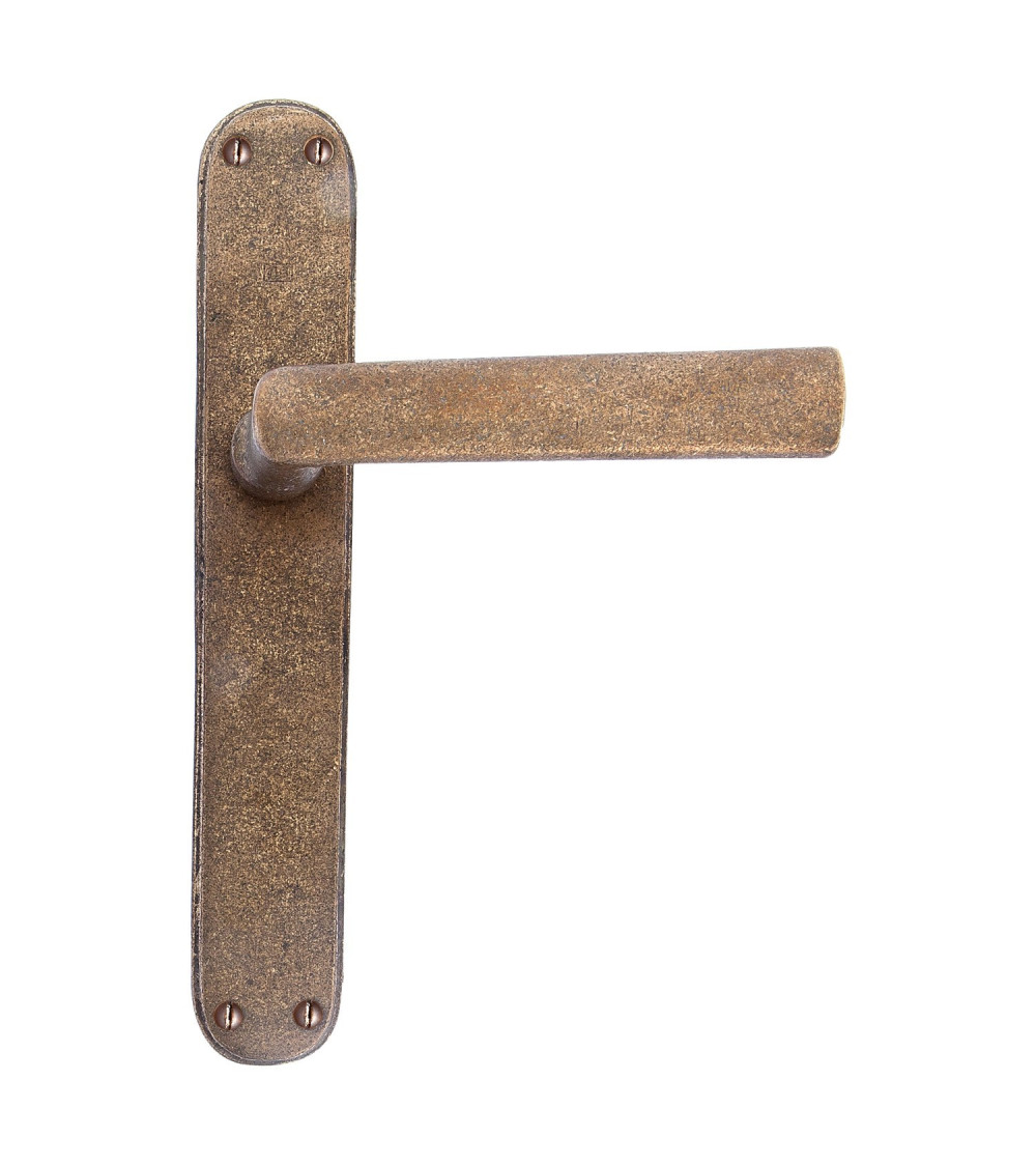 Maniglia ruggine su placca di protezione classica P1930/P40 - maniglia di design