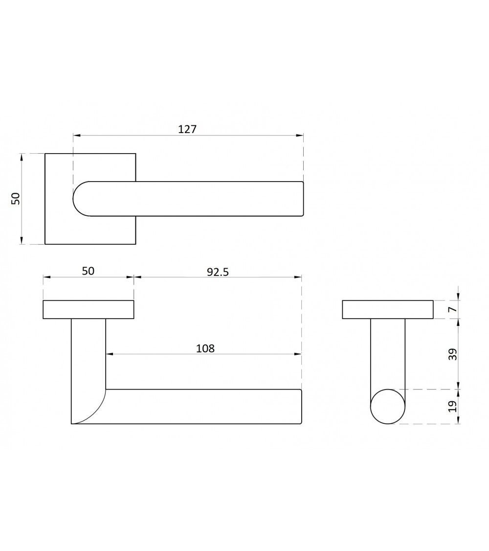 Maniglia per porta nera ARABIS maniglia design