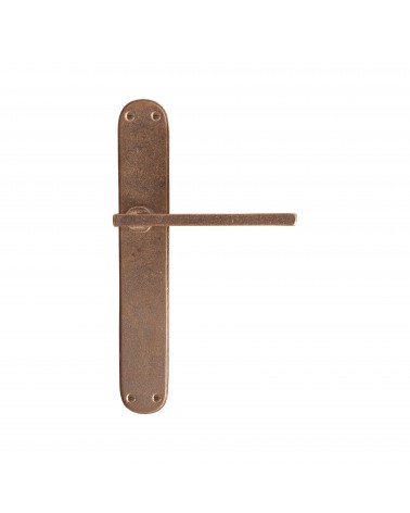 Maniglia per porta oro lucido su placca in bronzo P2017 - maniglia design