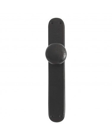 Pomolo per porta cromo lucido su placca di pulizia P40 - maniglia design