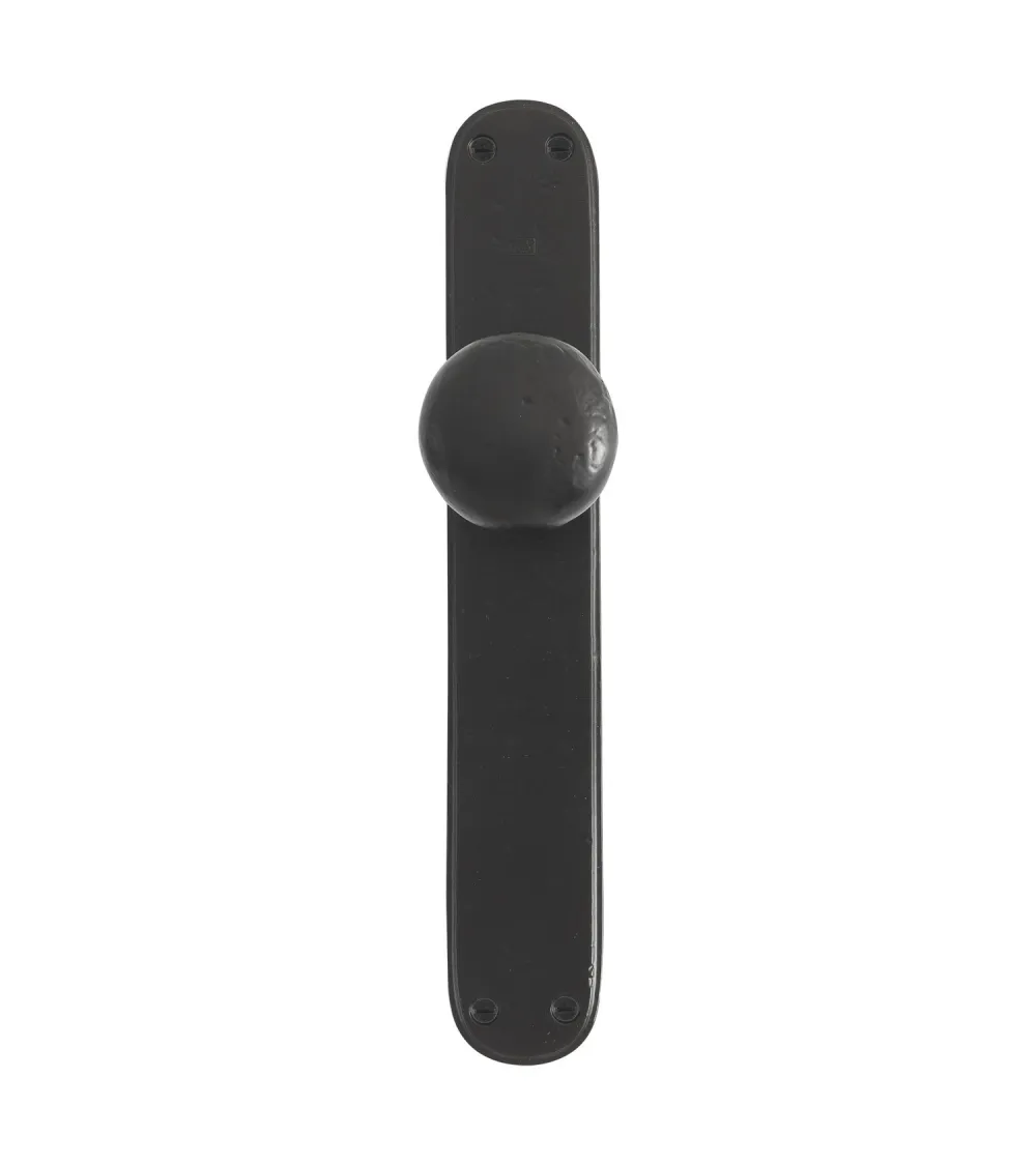 Pomolo per porta cromo spazzolato su placca di pulizia P40 - maniglia design