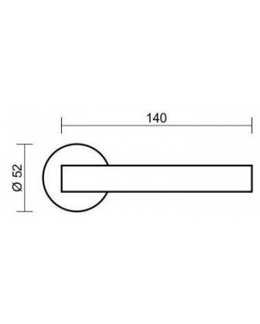 Maniglia per porta RADIUS con dimensioni
