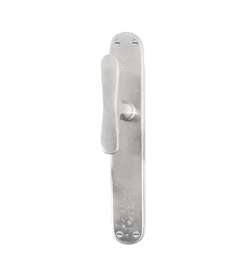 Maniglia per porta cromo spazzolato su placca longitudinale originale PHTT 40 - maniglia design