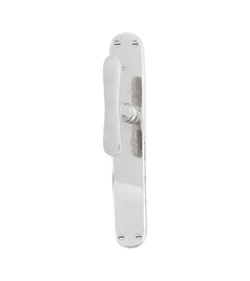 Maniglia per porta cromo lucido su placca longitudinale originale PHTT 40 - maniglia design