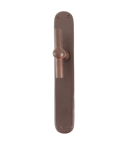 Maniglia per porta ruggine verticale su placca in ferro BECDF - maniglia design