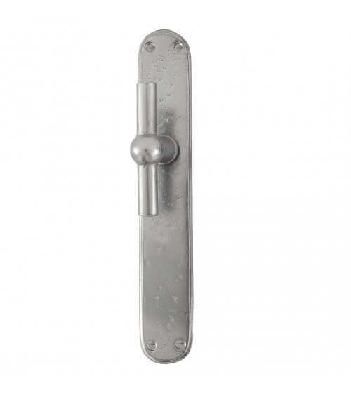 Maniglia per porta cromata verticale su placca in ferro BECDF - maniglia design