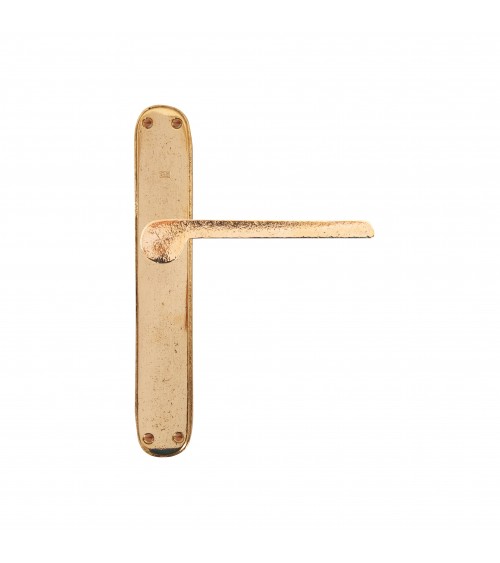 Maniglia per porta oro lucido su placca in bronzo 1928 - maniglia design