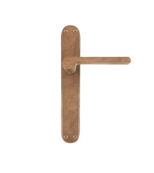 Maniglia per porta ruggine su placca in bronzo 1928 - maniglia design