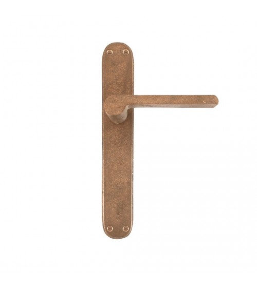 Maniglia per porta ruggine su placca in bronzo 1928 - maniglia design