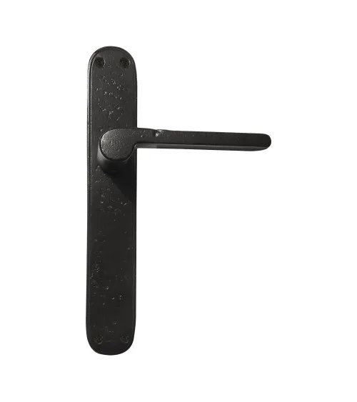 Maniglia di porta ruggine su placca in bronzo 1928 - maniglia design