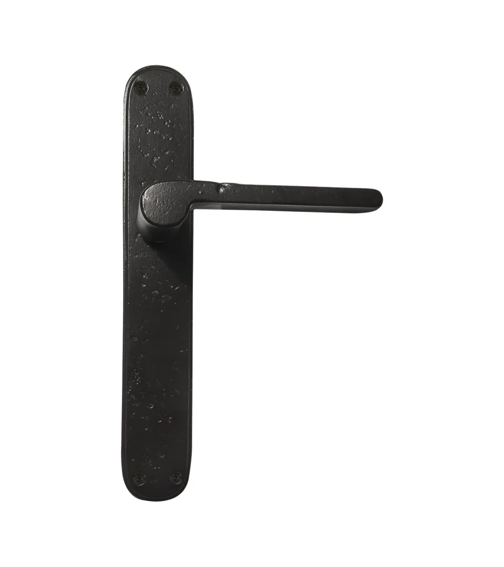 Maniglia di porta ruggine su placca in bronzo 1928 - maniglia design