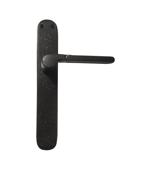 Maniglia per porta cromo lucido su placca in bronzo 1928 - maniglia design