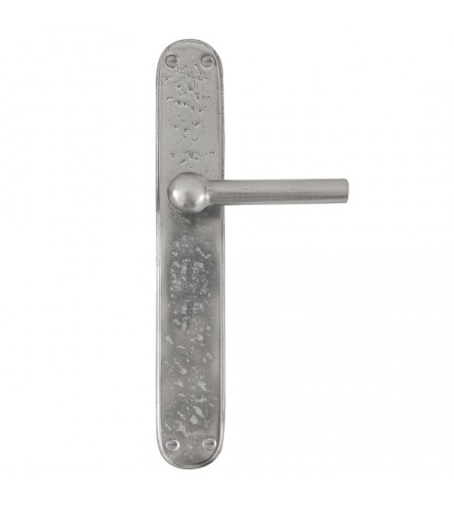 Maniglia per porta cromata su placca in ferro BECDF - maniglia design