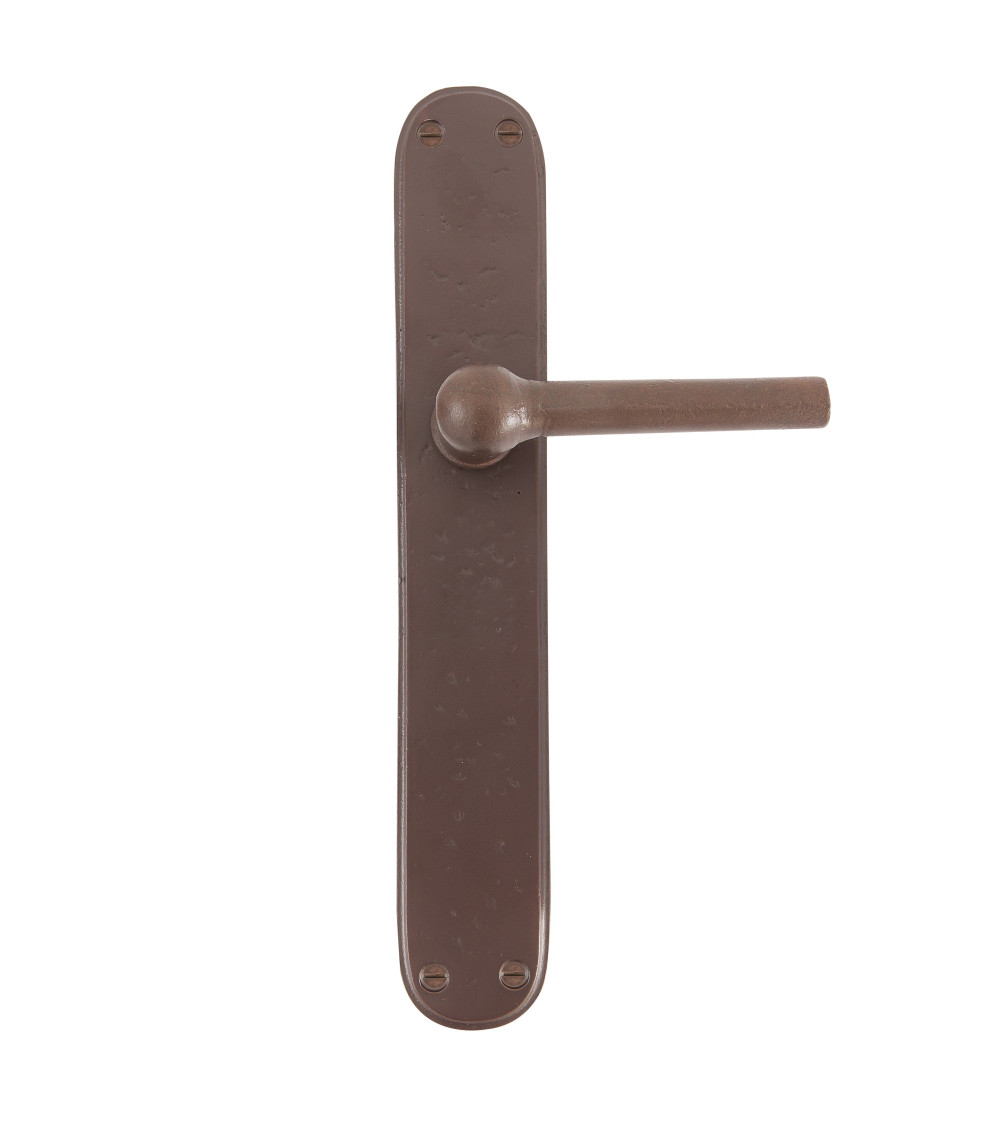 Maniglia porta ruggine su placca in ferro BECDF - maniglia design