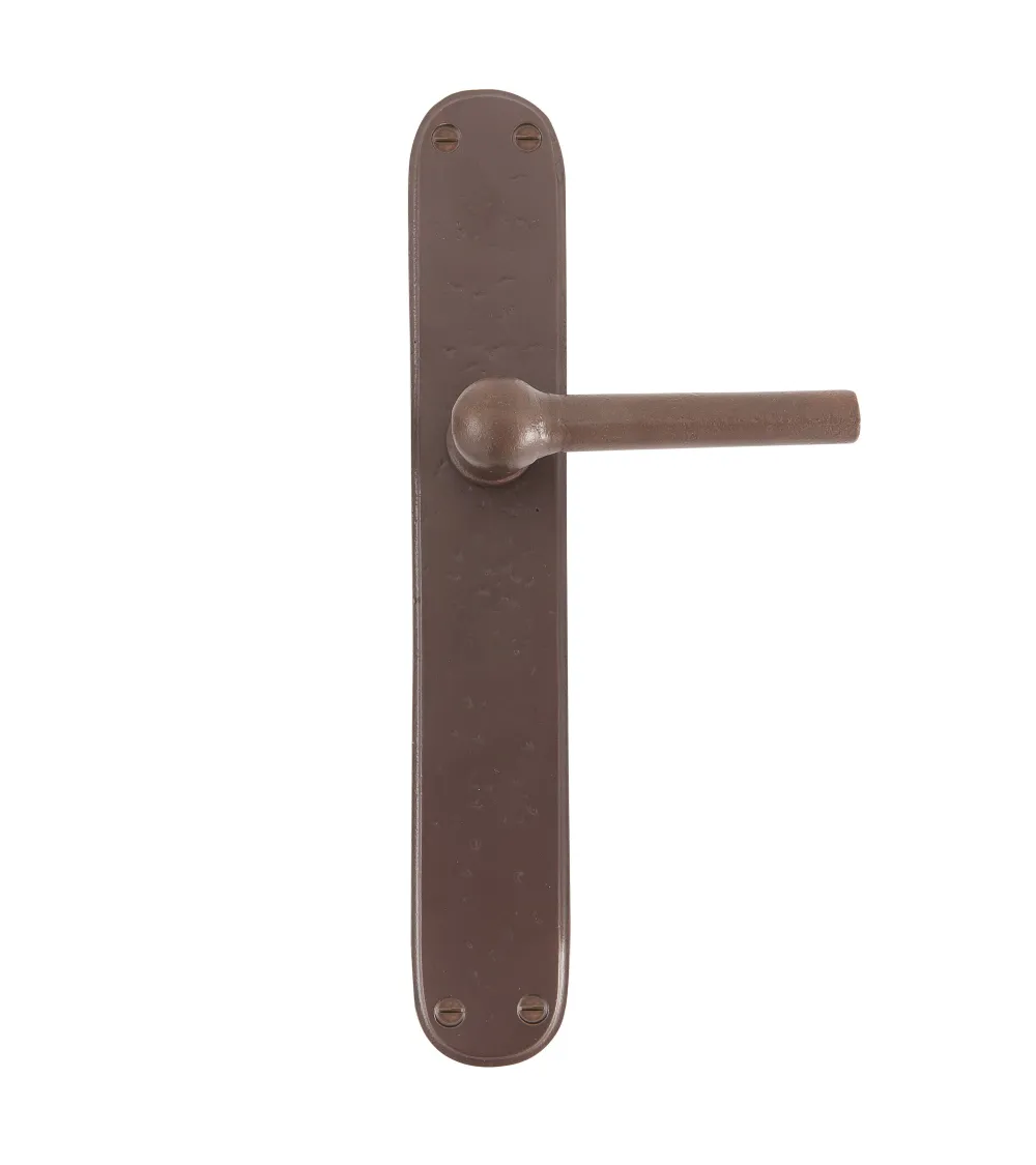 Maniglia porta ruggine su placca in ferro BECDF - maniglia design