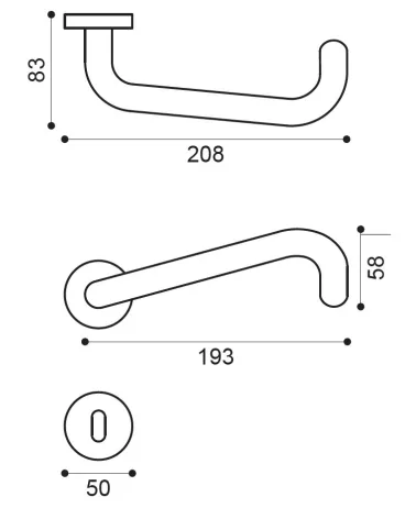 Maniglie per Porta Bianche per PMR modello NoHand