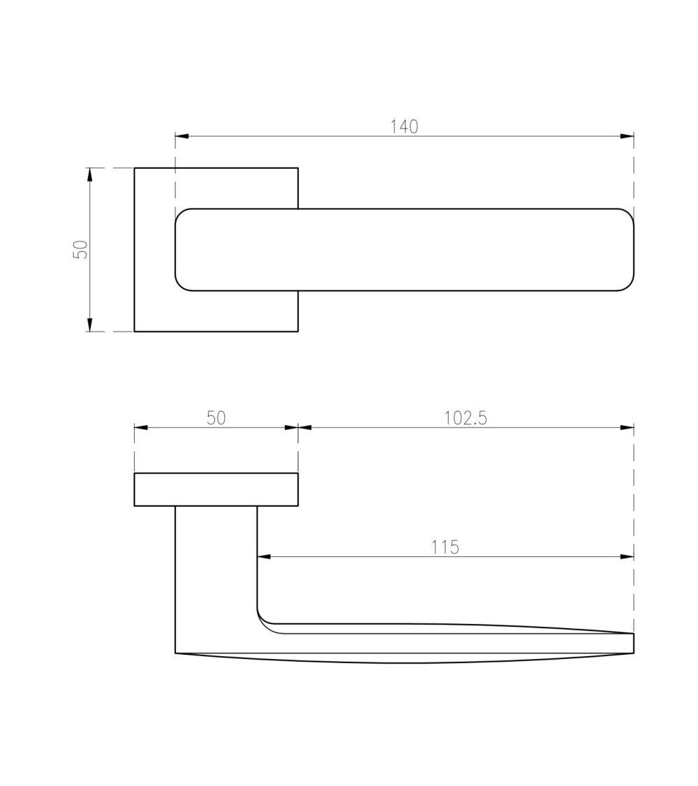 Maniglia per porta STELLA cromata satinata design