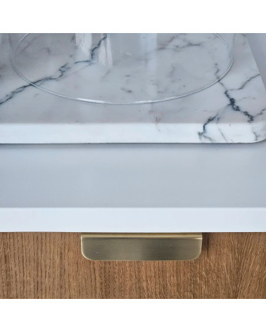 Maniglia per mobile in oro opaco EDIT EDGE design vista ingrandita