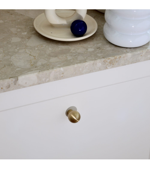 Pomello per mobile in ottone a sfera maniglia design
