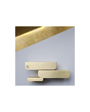 Maniglia per mobile in ottone EDIT O design vista dall'alto
