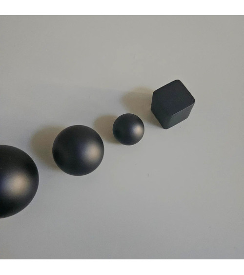Pomello per mobile in ottone ODETE BLACK M maniglia design