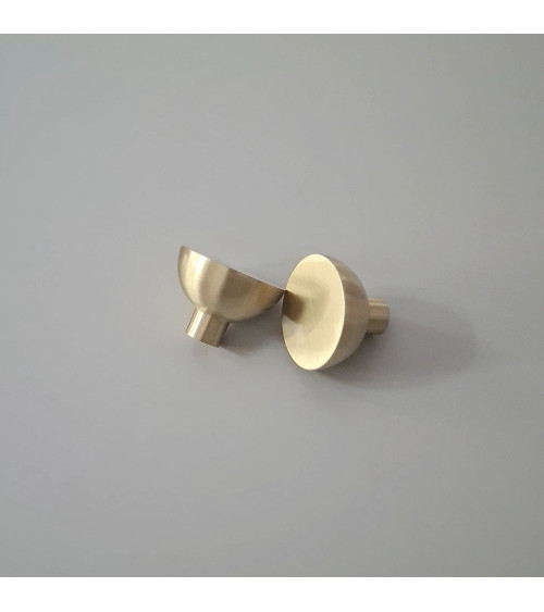 Pomello per mobile in oro lucido LUNA M maniglia design