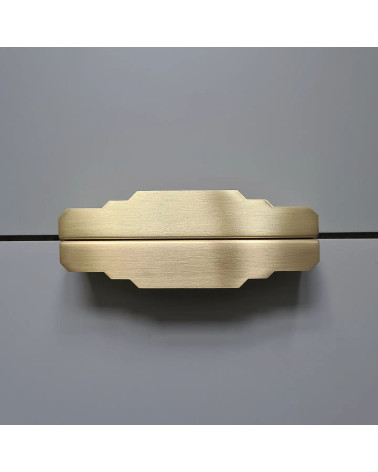 Maniglia per mobile in ottone spazzolato Karla Edge maniglia coppia per camera
