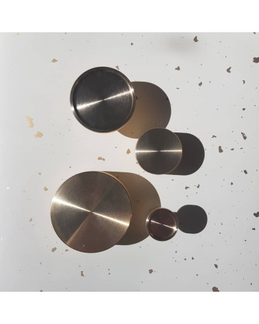 Pomello per mobile in ottone VERA maniglia design più viste frontali