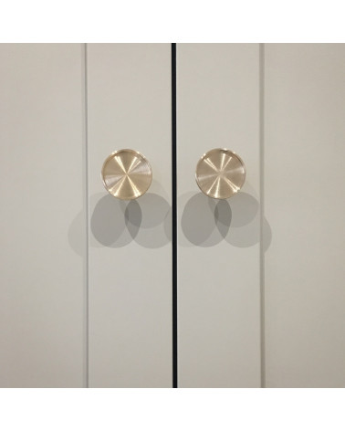 Pomello per mobile in ottone VERA maniglia design vista frontale